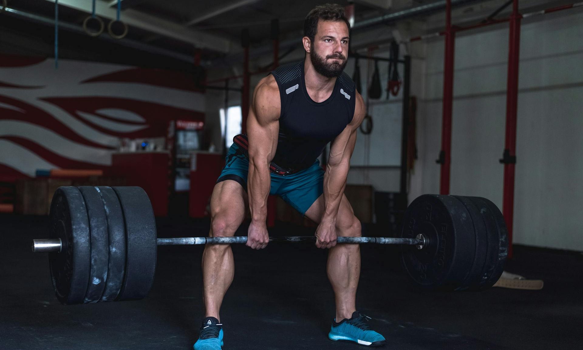 man barbell lifting weigh