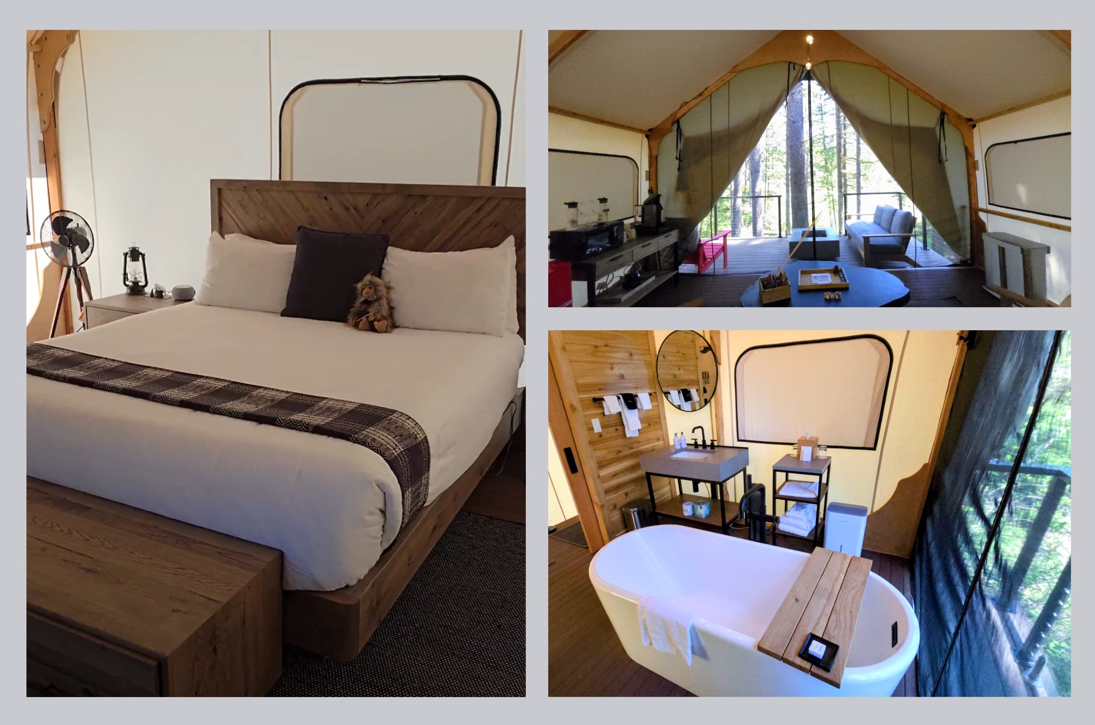 Glaming tent at Skamania Lodge
