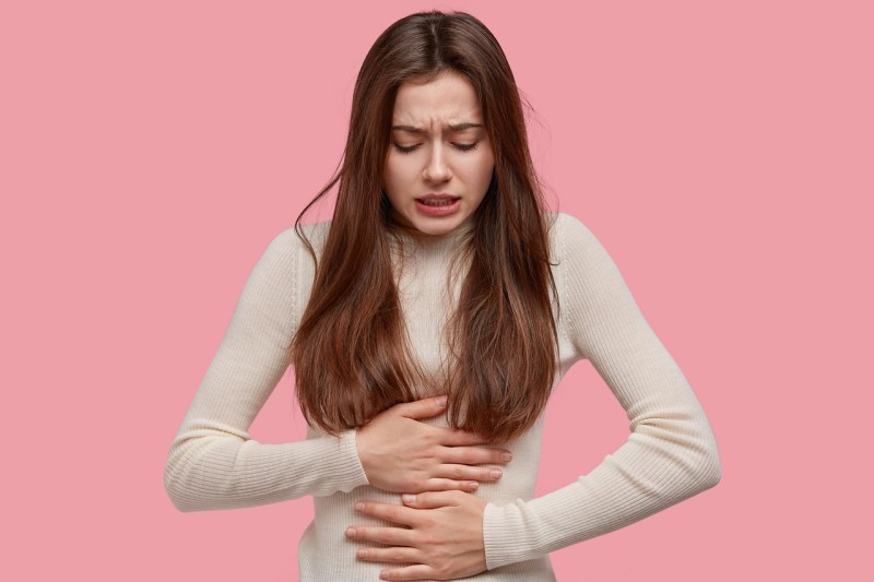 Woman stomach pain