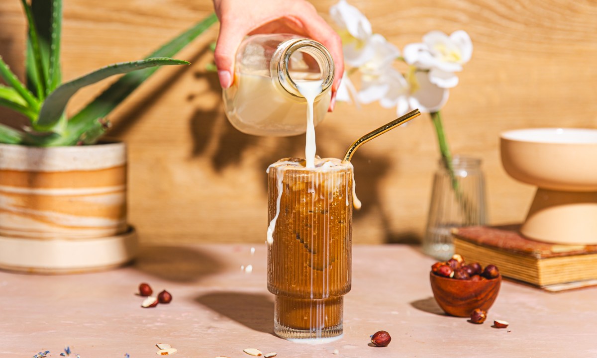 iced nutty almond coffee