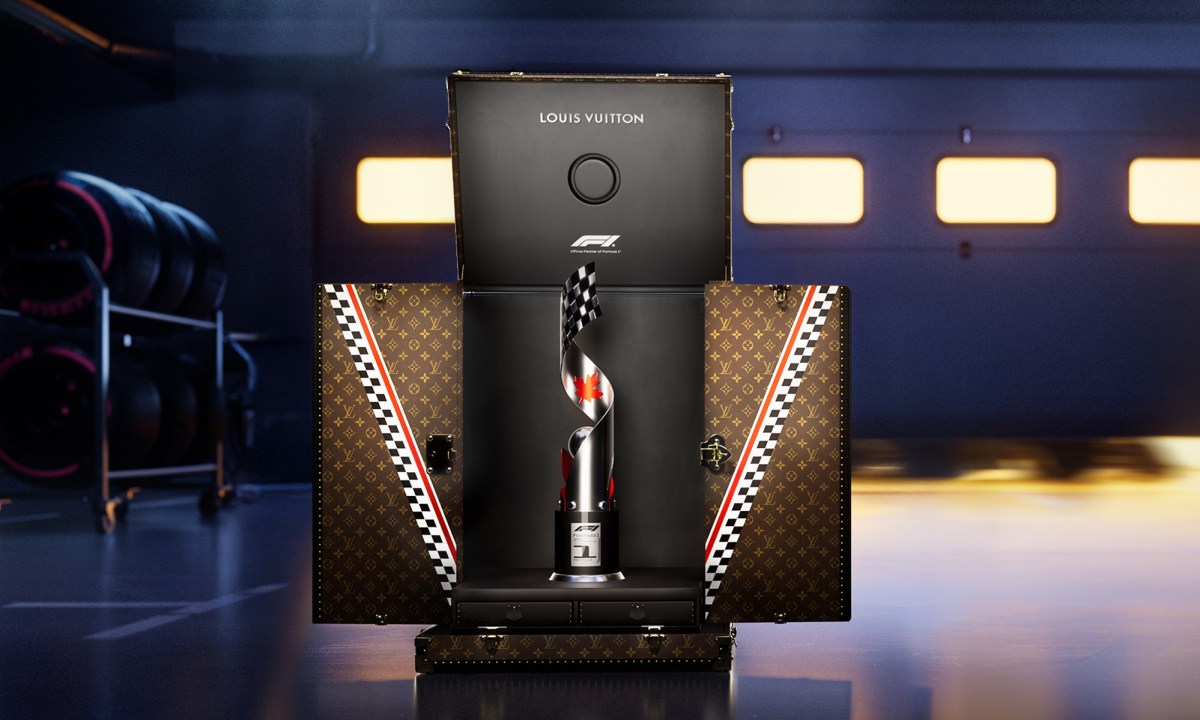 Louis Vuitton trophy case for the 2025 Montreal Grand Prix.