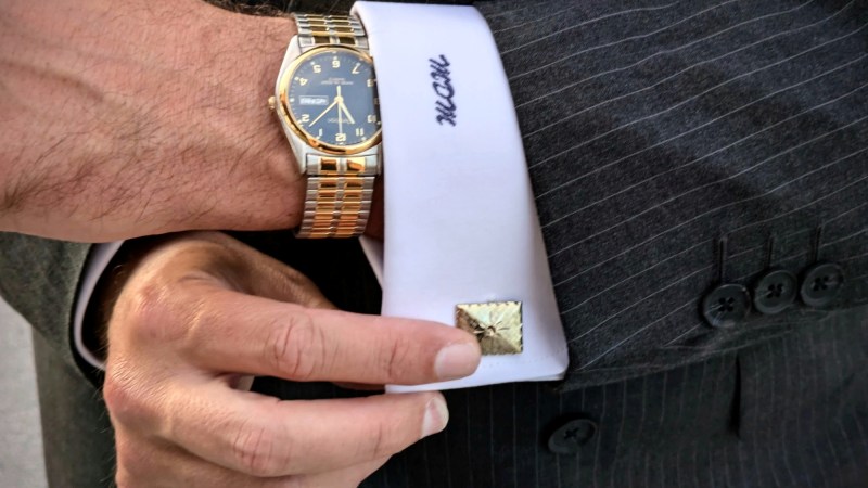 Man's watch and cufflinks