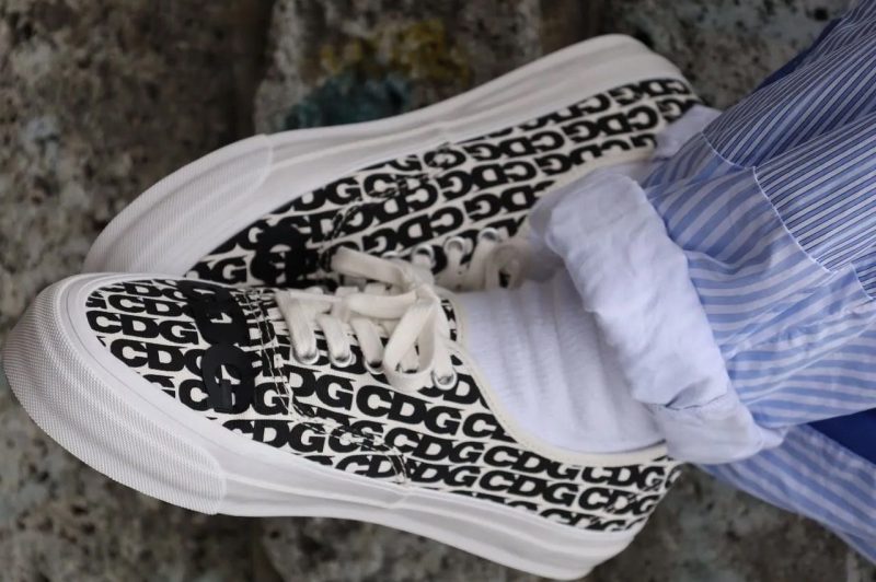 pair of Comme des Garçons x vans sneaker