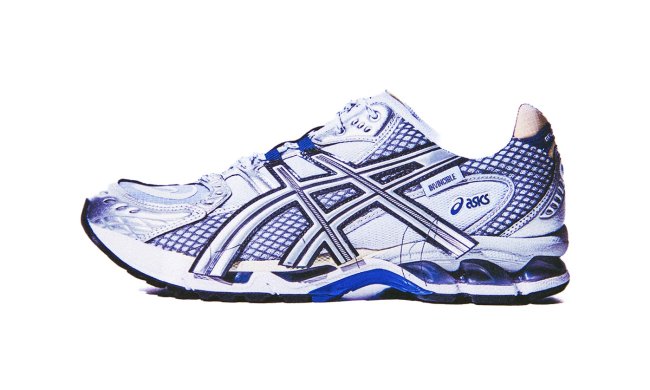 side view of invincible asics sneaker