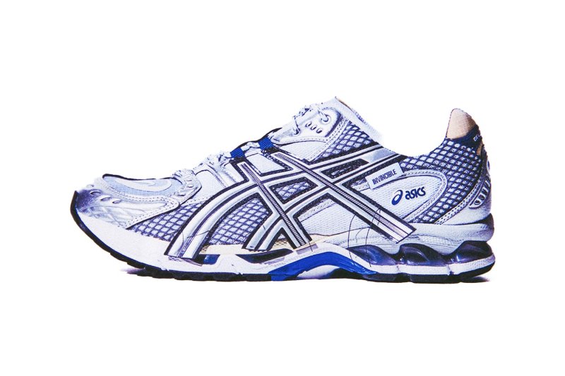 side view of invincible asics sneaker