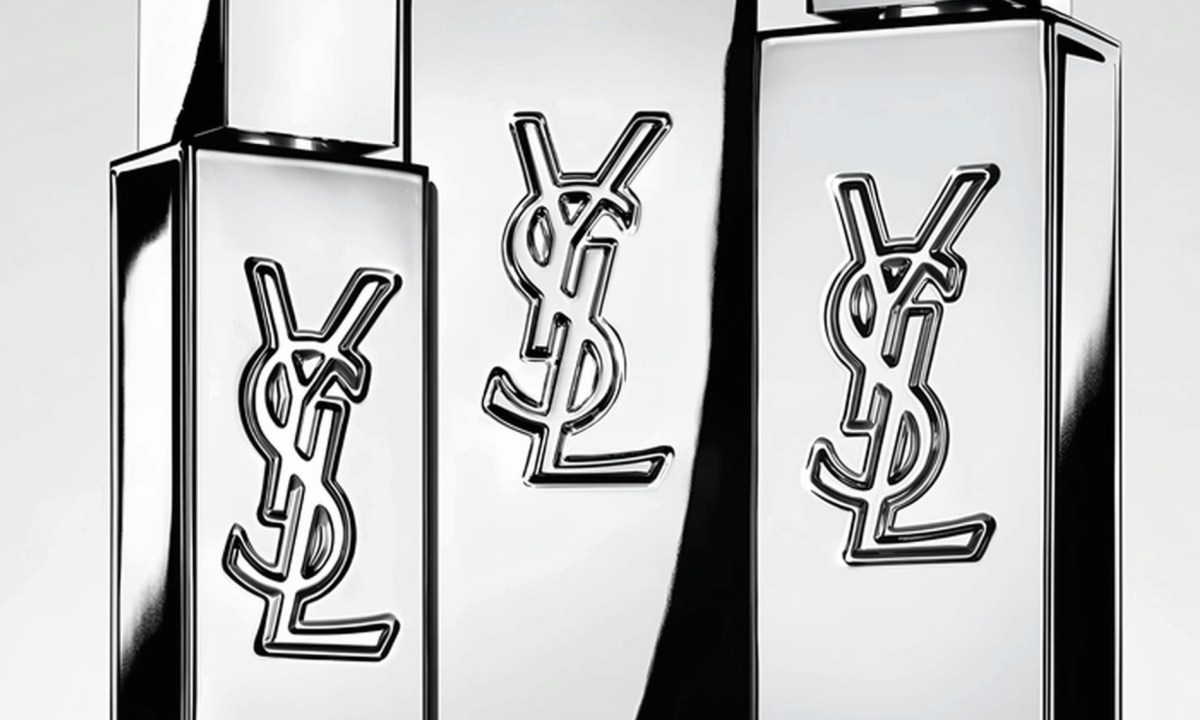 silver bottles of new ysl fragrance