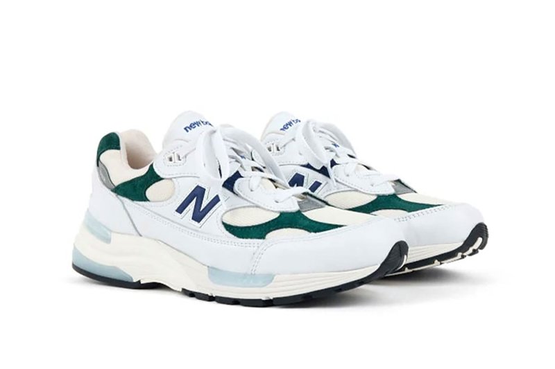 pair of new balance 992 sneakers