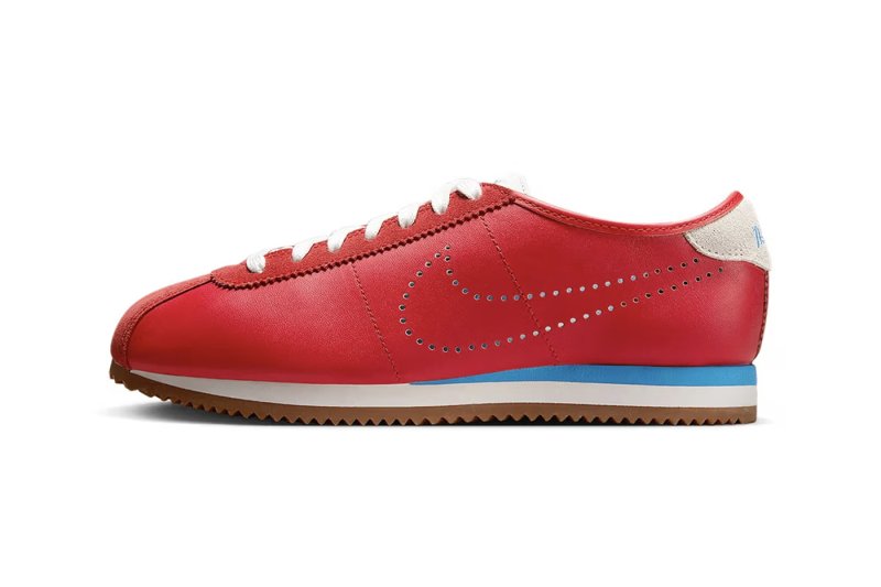 nike cortez perforated leather