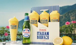 Peroni shaved Italian beer ice.