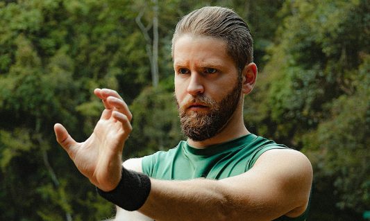 man doing qigong martial arts