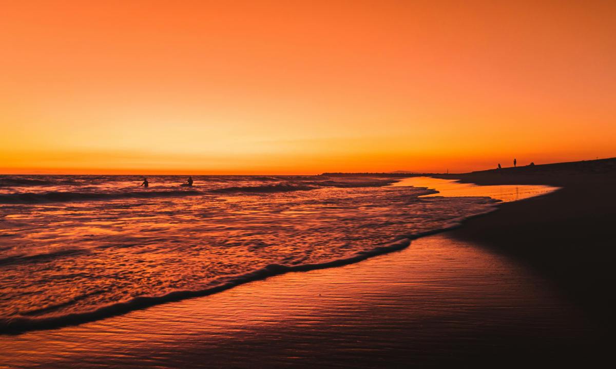 sunset on beach