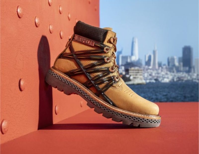 boot leaning against the golden gate bridge