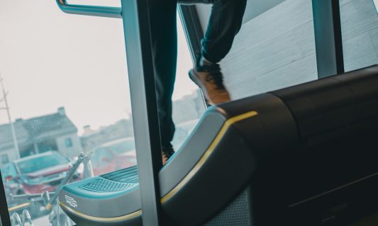 man on incline treadmill