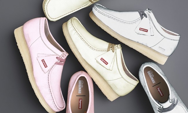 supreme clarks on floor