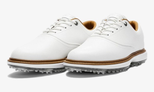 white spiked golf shoes