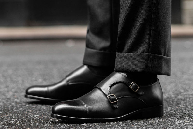 black monk straps thursday boots