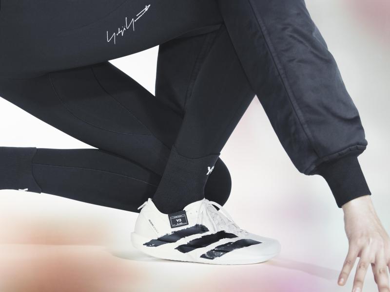 white adidas y-3 running sneaker