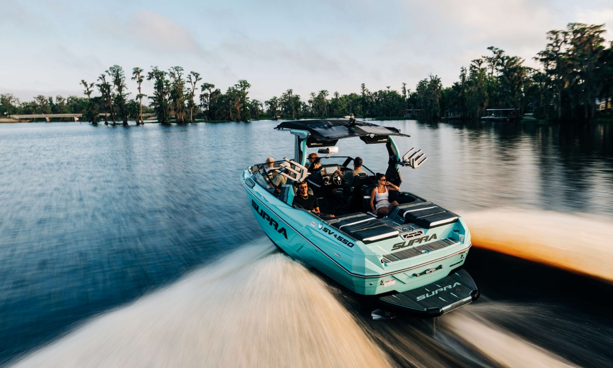 Supra boat on water