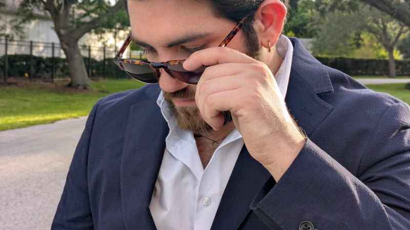 Antonio in searsucker suit