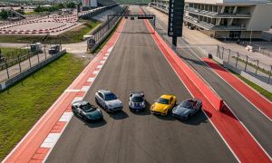 Maserati lineup on COTA track