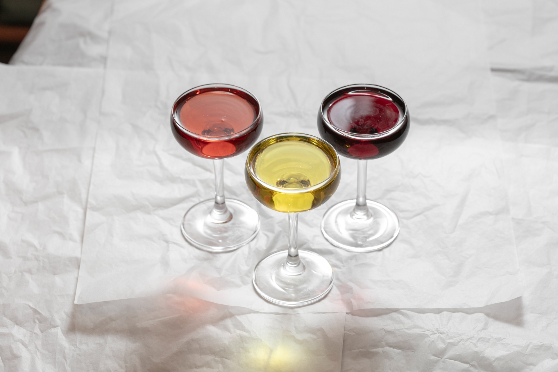 trio of negroni cocktails at Lele's Roman