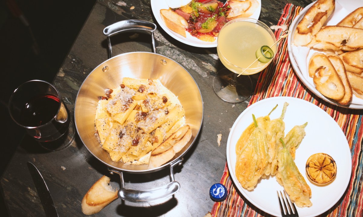 pasta and food at Lele's Roman