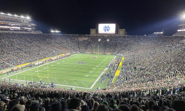 Notre Dame stadium night game