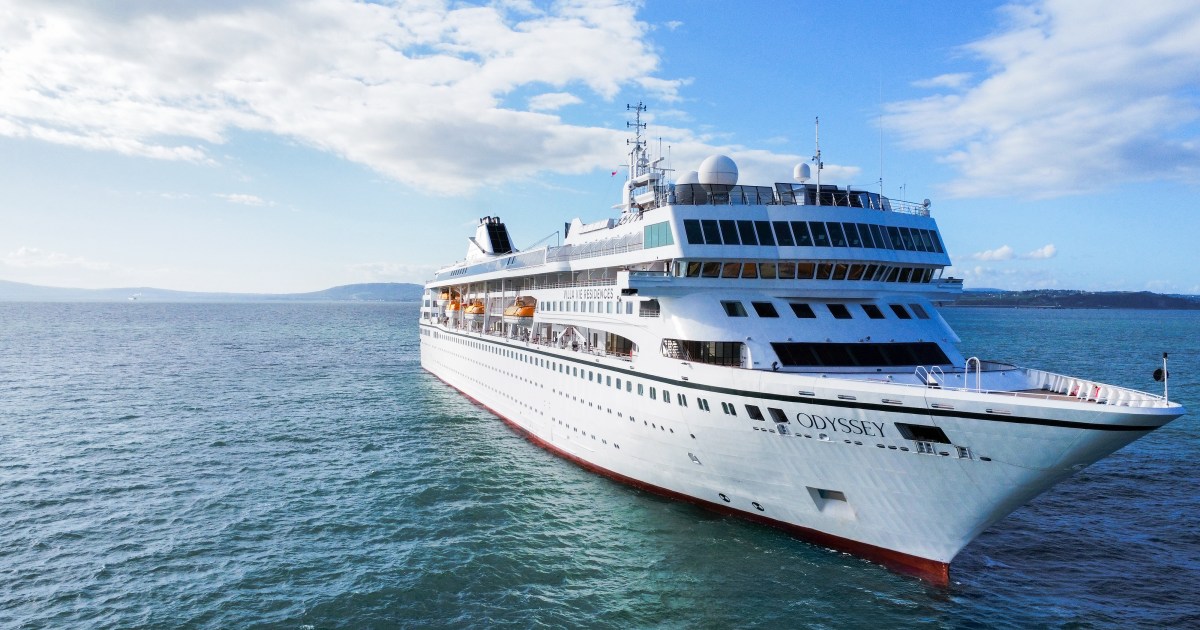 This residential cruise ship now has its own floating beach club