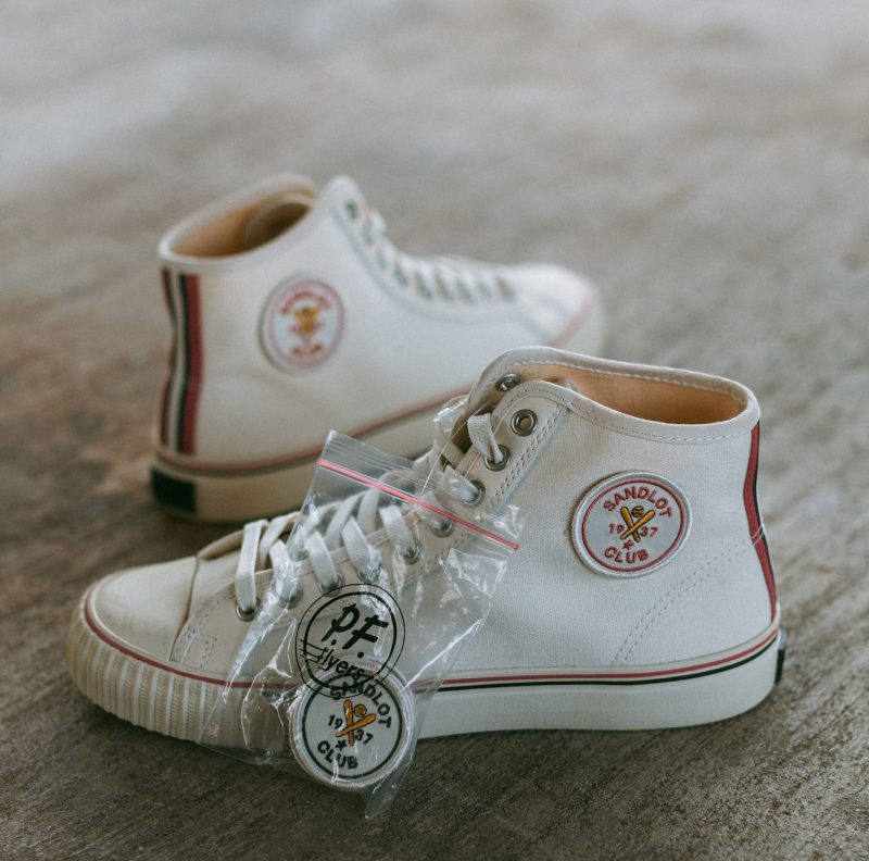 white high-top sneaker P.F. Flyers