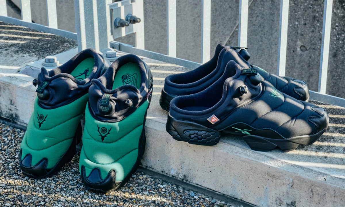 reebok mules green and black
