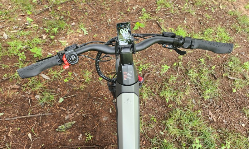 Segway Xafari e-bike handlebars and controls.