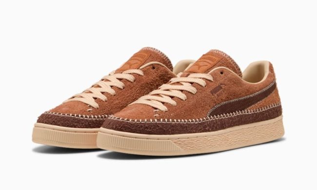 pair of suede moccasin sneakers