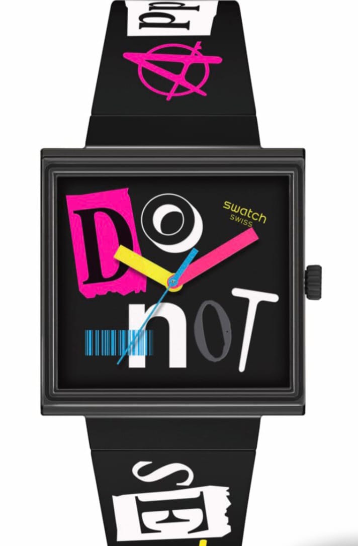 'The No Rules' collection from Swatch boasts bold designs.