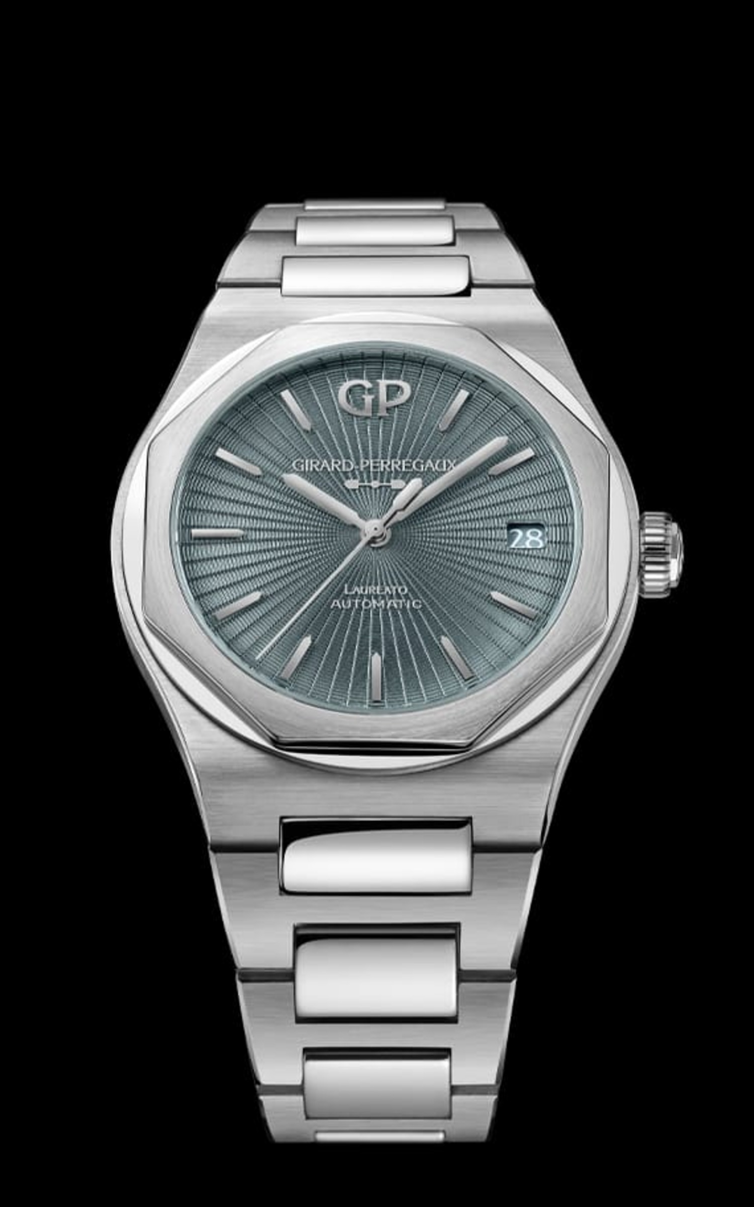 The Laureato 42 mm, featuring an ancestral savoir-faire, a breathtaking grey Grand Feu enamel dial.