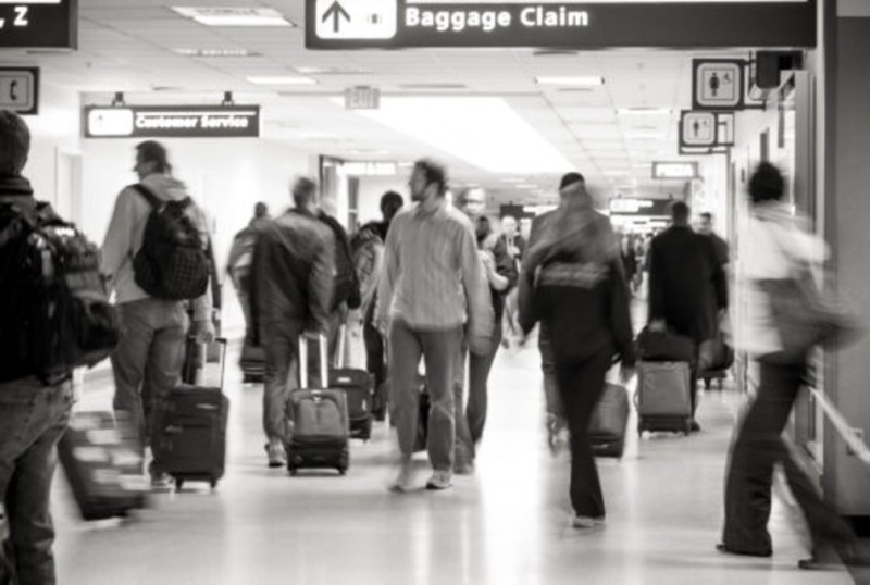 Travelers in airport