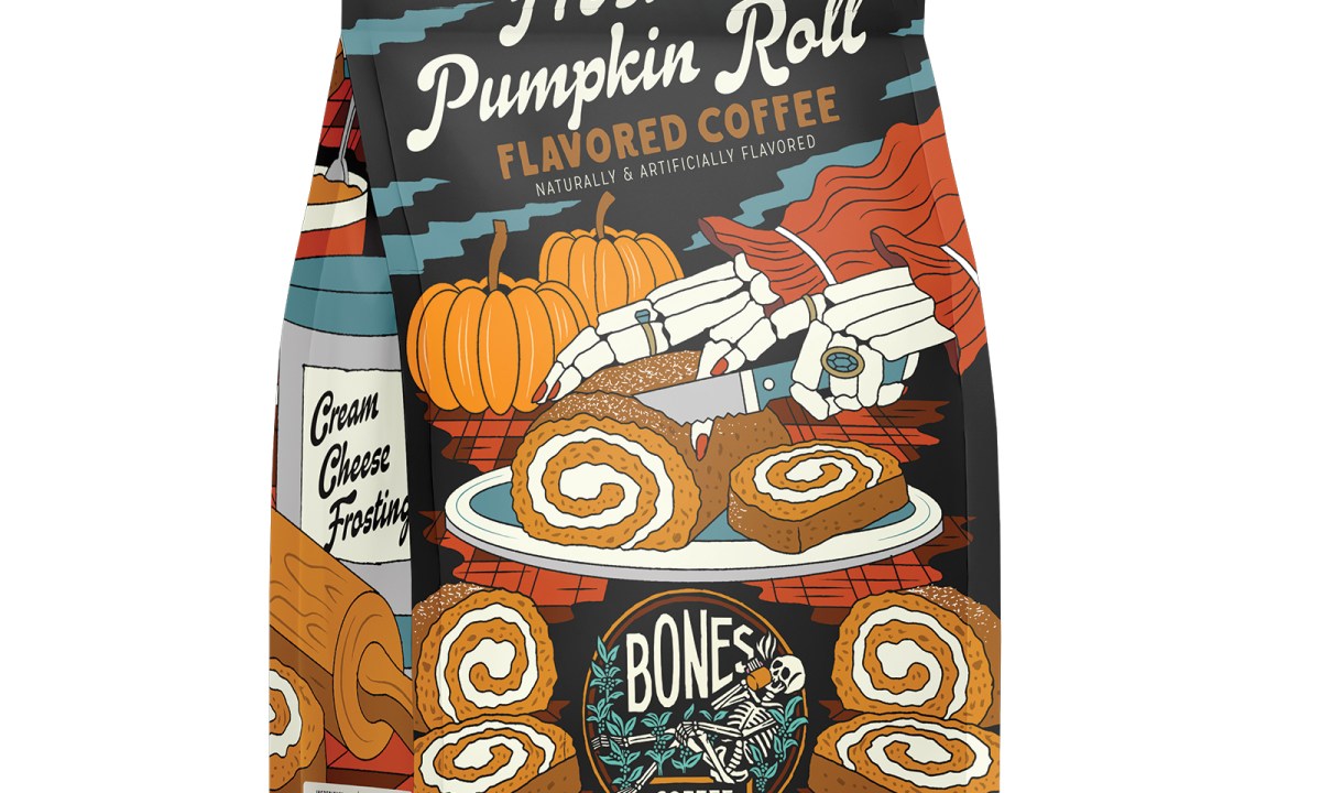 Frosted pumpkin roll coffee