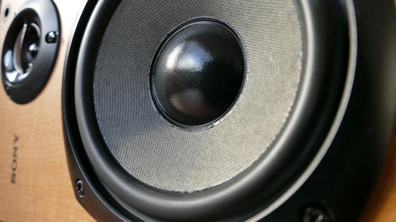 music speaker close up