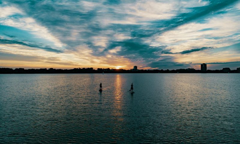 paddleboarding