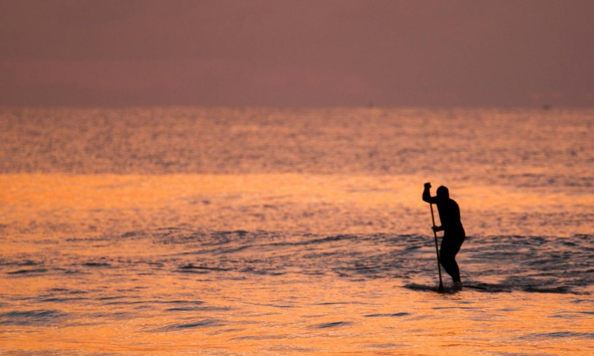 paddleboarding