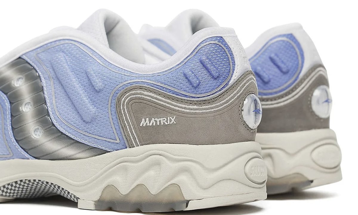 closeup on saucony sneakers