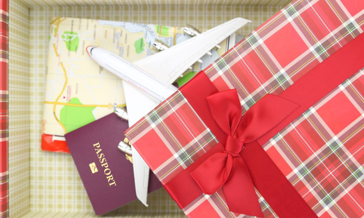 passport in gift box
