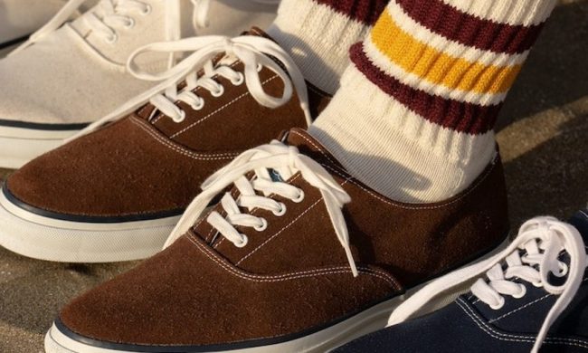models wearing sperry japan sneaker