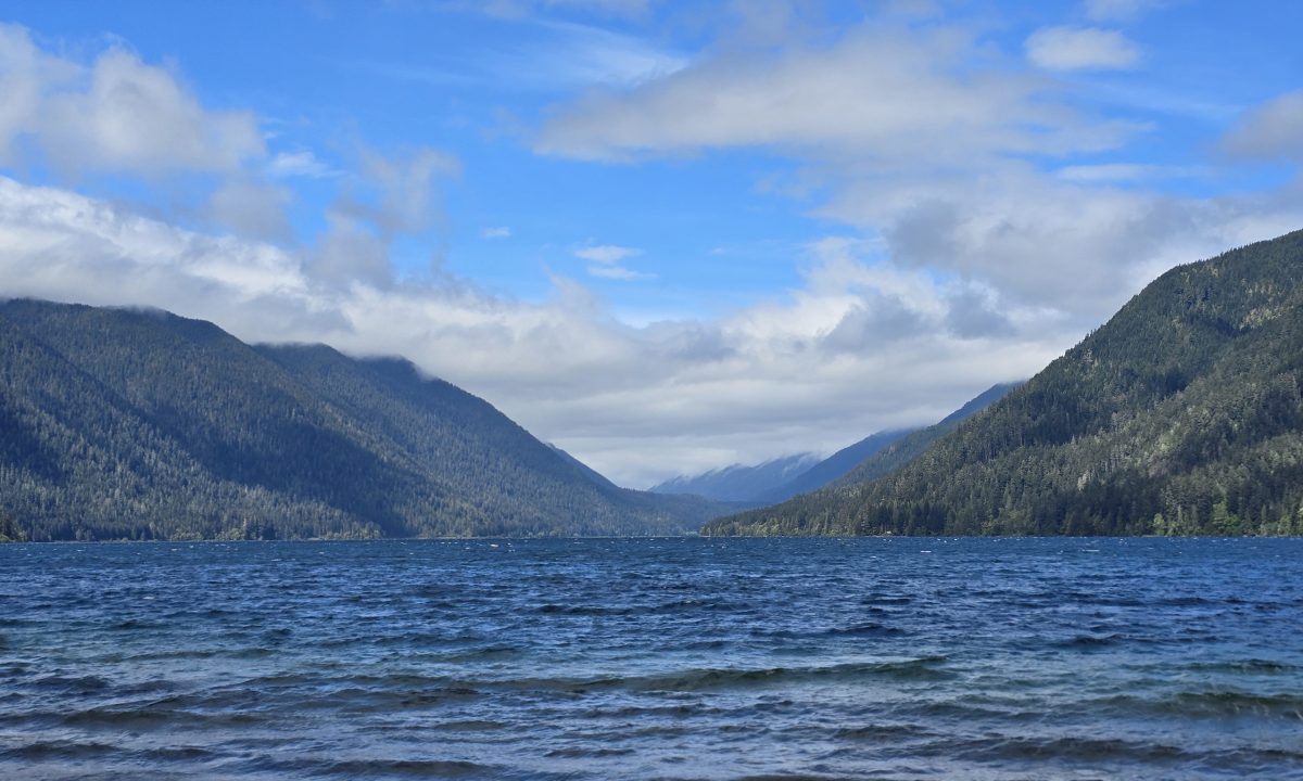 View of Lake Crescent on a nice day