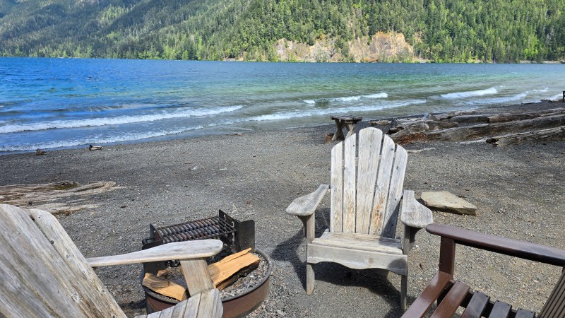 A fireplace near Lake Crescent