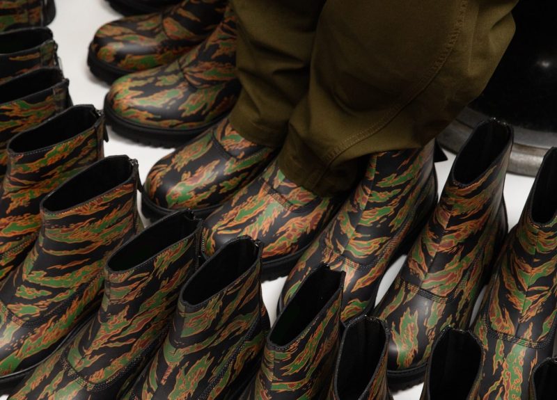 soldier among zipper boots