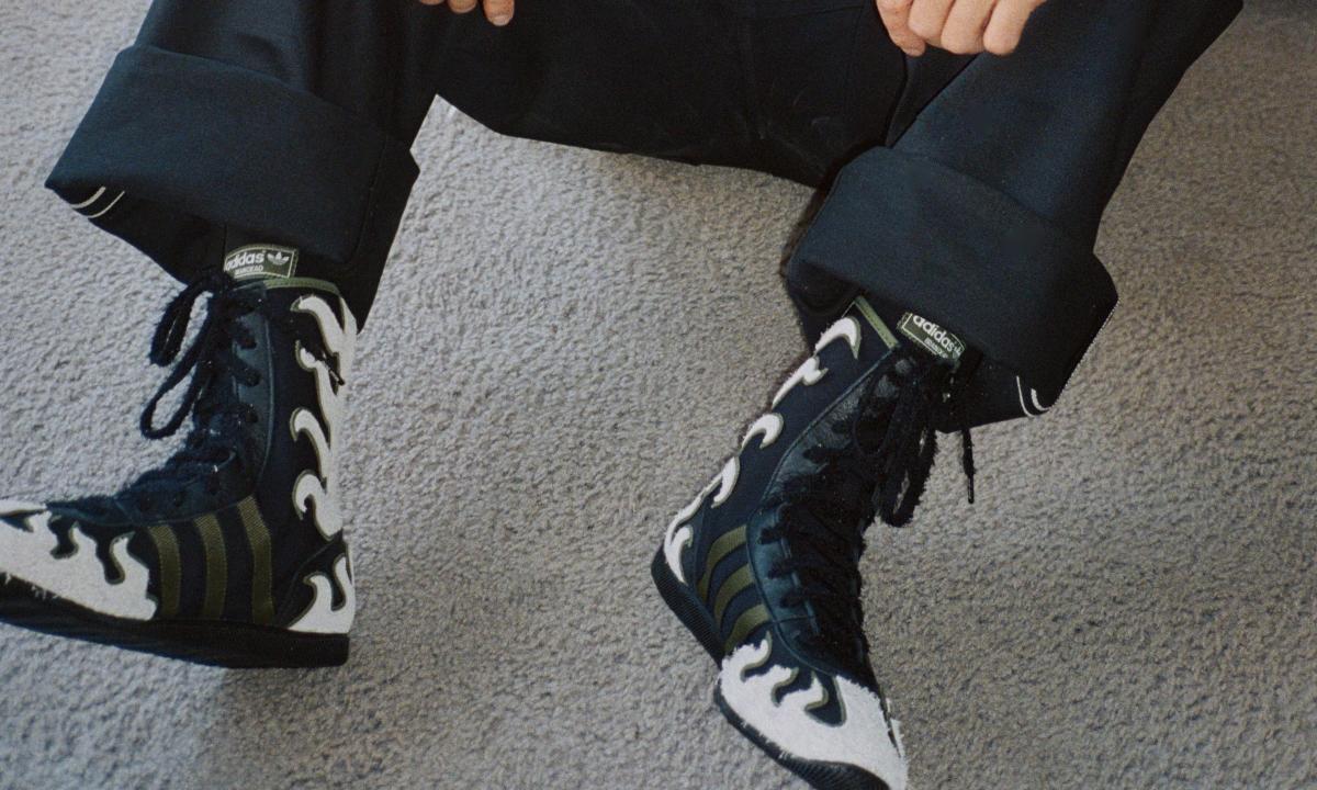 Adidas brain dead flame sneakers