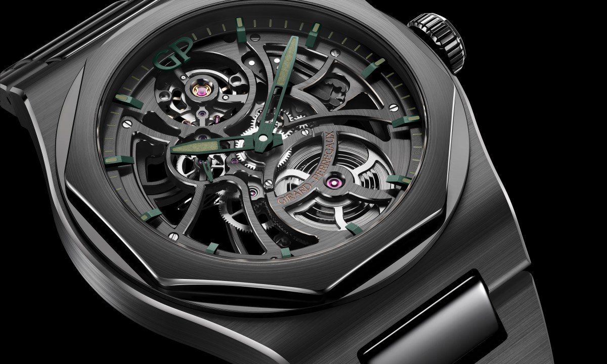 The breathtaking Laureato Skeleton Aston Martin Edition from the front