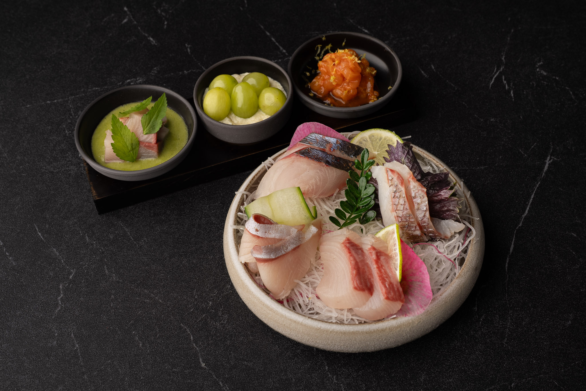 assorted Korean sashmi platter