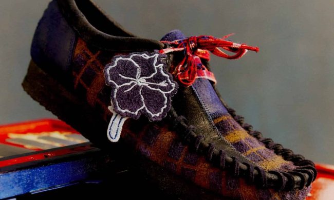 Clarks tartan wallabees