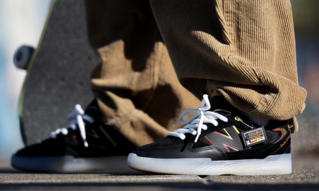 man wearing new balance 808 day sneaker